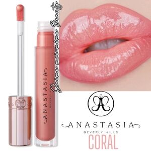 Anastasia Beverly Hills Coral Lip Gloss (Metallic Peachy Pink With Gold Shimmer)